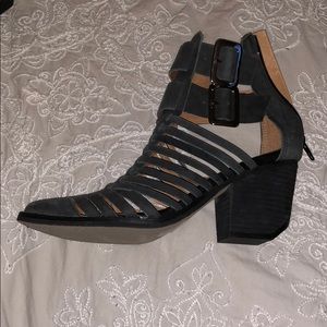 Jeffrey Campbell black booties with cutouts 7.5